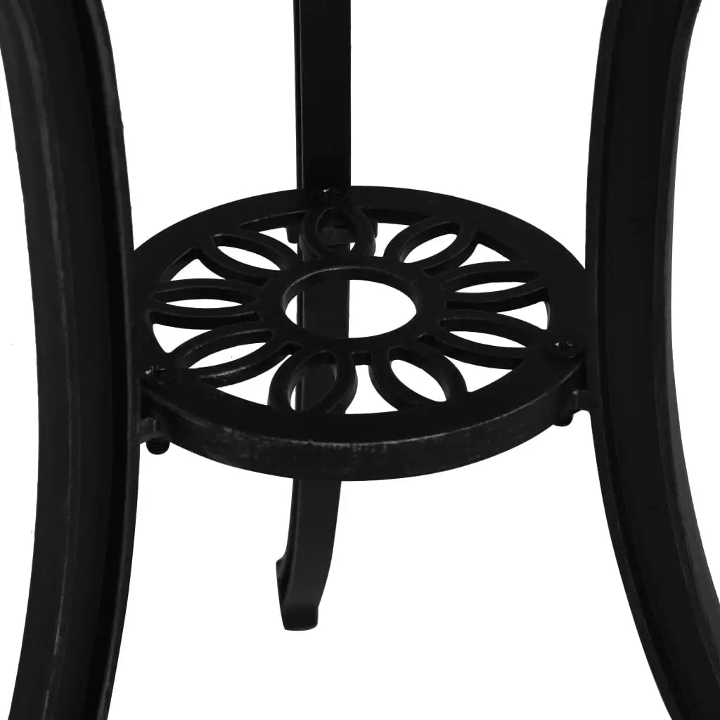 Heavy Duty Outdoor Coffee Table – Cast Aluminium, 62cm with Umbrella Slot