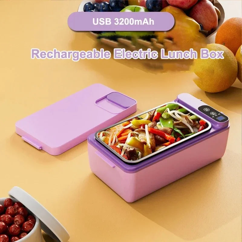 Cordless Heated Food Container for Travel, Office & Camping