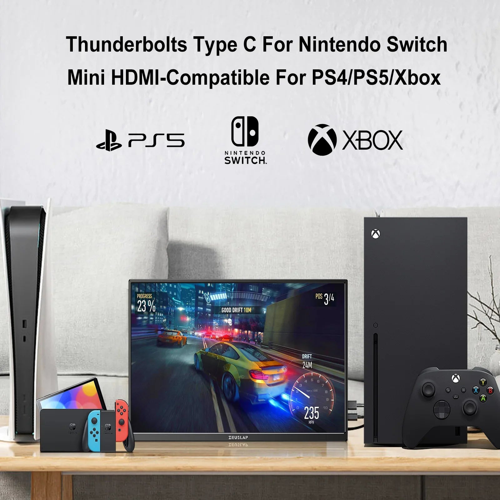 16" Portable 1920x1200 IPS Monitor with USB-C, HDMI