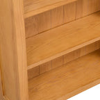 3-Tier Solid Oak Bookcase 70cm – Rustic Wooden Shelf Unit for Living Room or Study