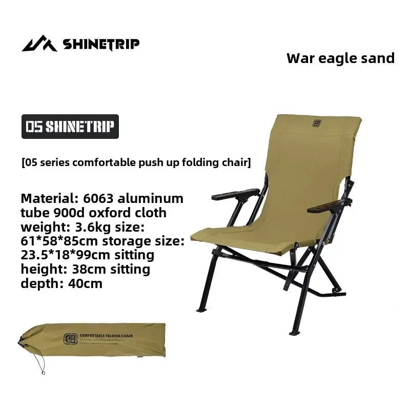Lightweight Adjustable Outdoor Chair – Relax & Recline Sand