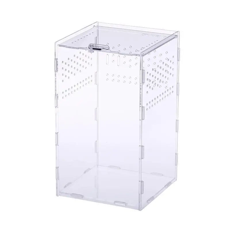 12x12x20cm Acrylic Terrarium Cage for Reptiles & Insects