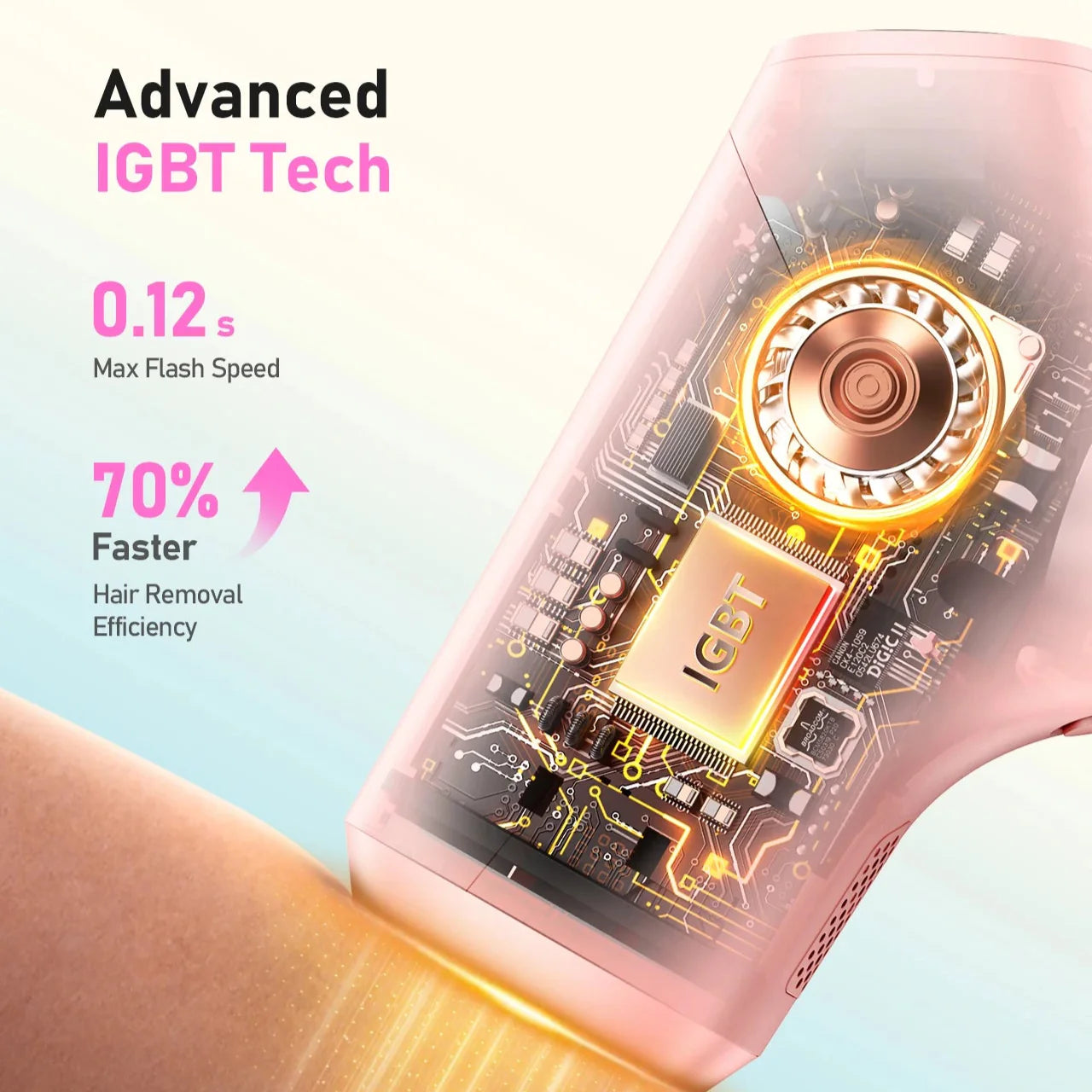 Home IPL Hair Remover 9 Levels Painless White