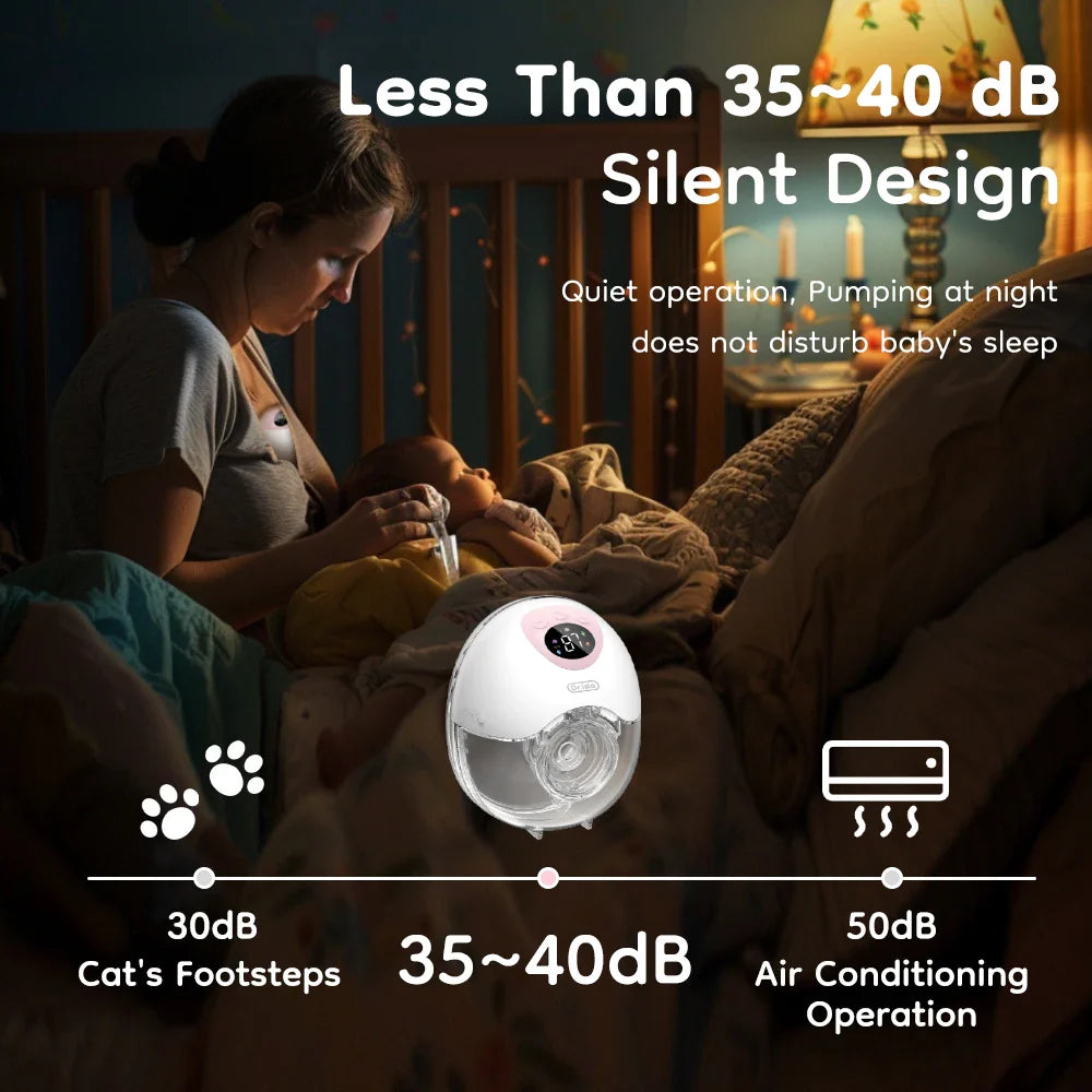 Rechargeable Sky Blue Breast Pump – 2PCS, Leak-Proof & Quiet
