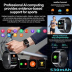 2.06" AMOLED Smartwatch with ECG, Heart Rate & BP Monitor