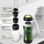 Portable Rechargeable Coffee Machine, USB Charging Only White