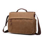 17-Inch Canvas Laptop Messenger Bag for Work and Daily Use
