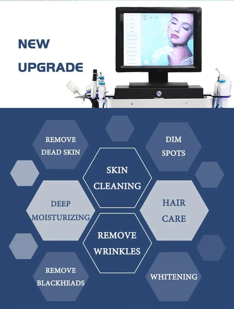 14-in-1 Facial Machine with Oxygenation Scrubber 220V