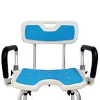 Height Adjustable Shower Seat with Armrests – Lightweight Aluminium Bath Stool