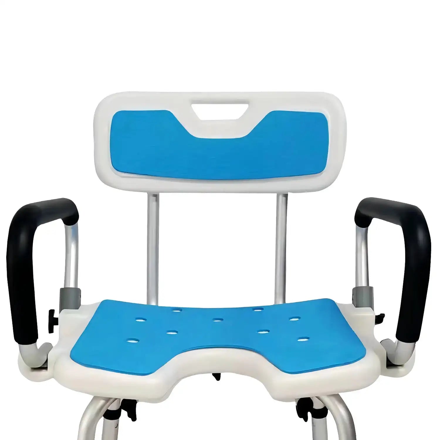 Height Adjustable Shower Seat with Armrests – Lightweight Aluminium Bath Stool
