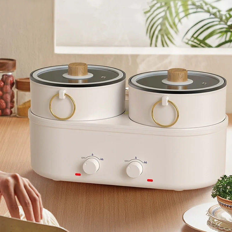 1.8L Electric Hot Pot & Non-Stick Wok Multi-Function Cooker for Rice, Soup & Stir-Fry