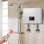 Compact Electric Water Heater for Bathroom & Kitchen, Adjustable Temperature