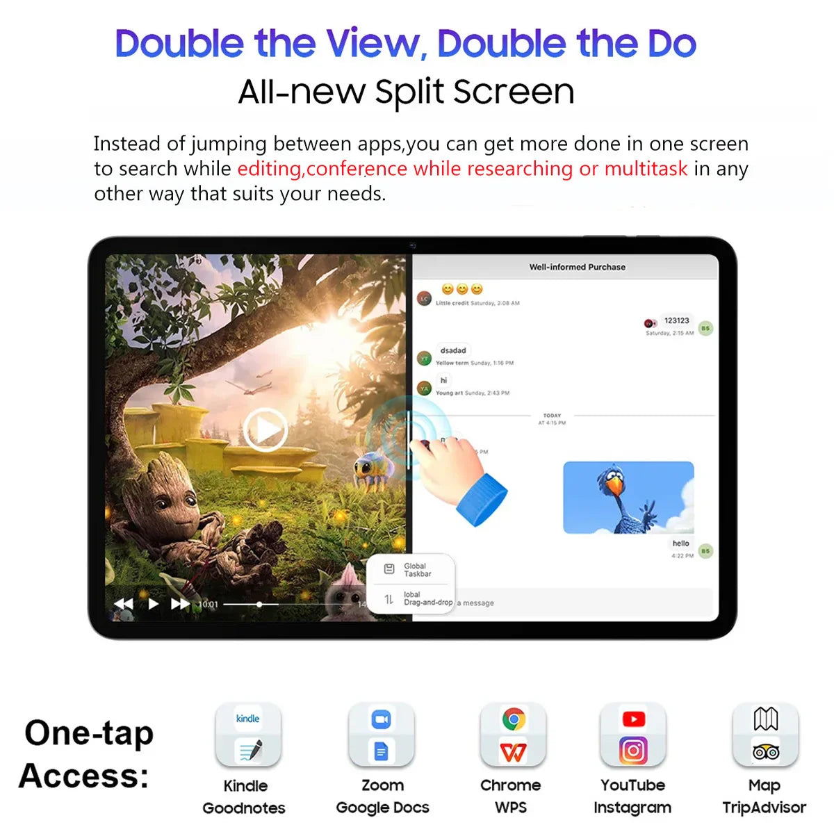 14" Android Tablet with 512GB Storage and 4G LTE