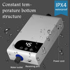 5500W Tankless Water Heater LCD Display, IPX4 Waterproof, With Accessories