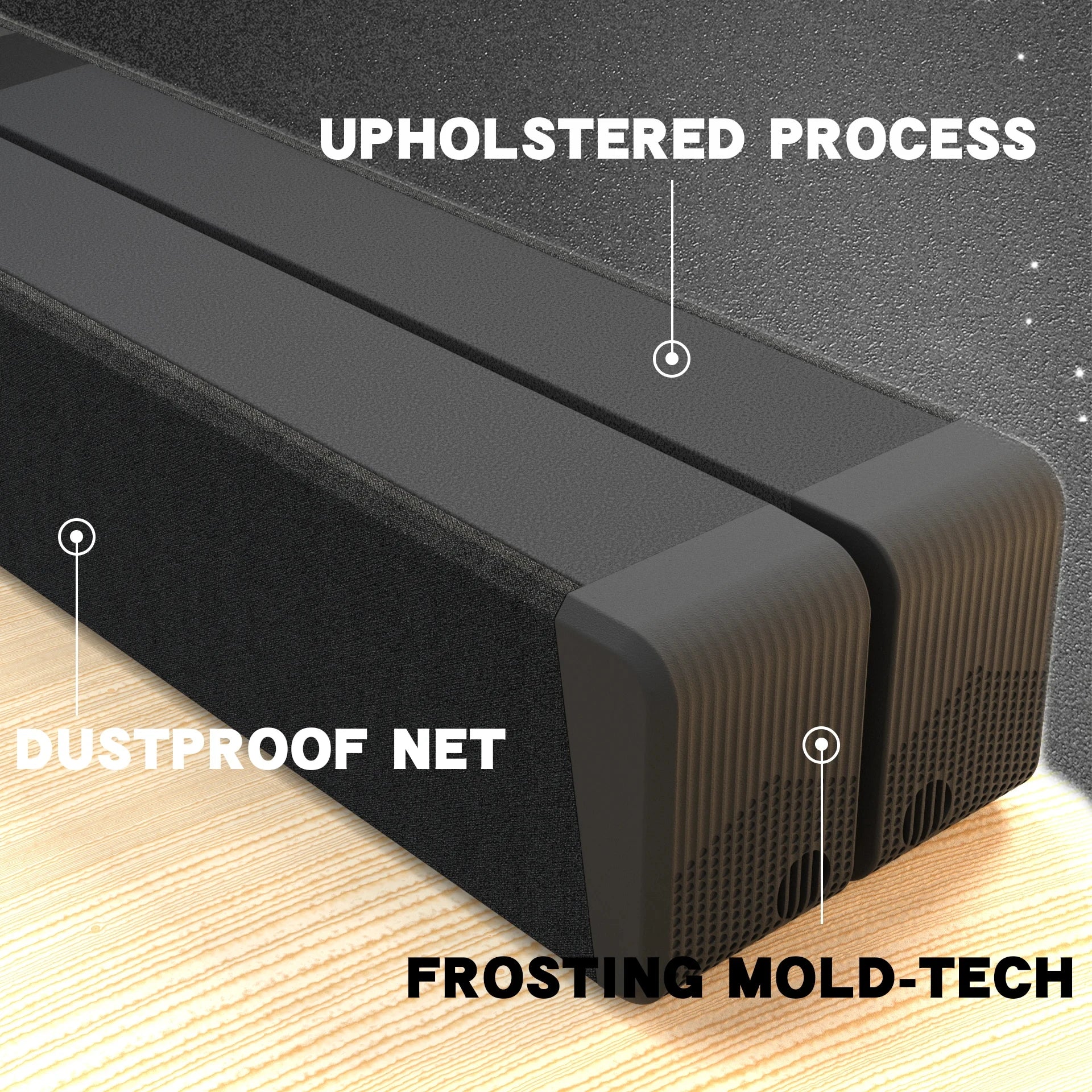 Wireless Home Theatre Sound Bar Bluetooth 5.1, 3D Stereo, FM Radio, TF/USB/AUX/RCA, Remote Control