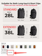 Black Expandable Travel Backpack with Laptop and USB Port