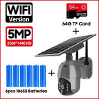 4G LTE Outdoor Solar Security Camera 5MP HD PTZ Wireless with 360° View & Night Vision