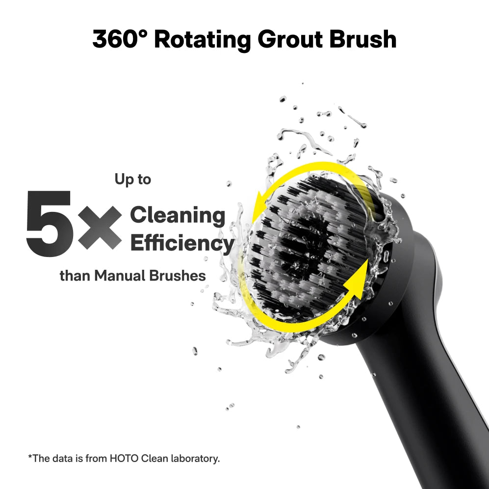 Rechargeable Spin Scrubber with 12 Heads – 250RPM Motor, 2 Speeds, Lightweight for Home Cleaning