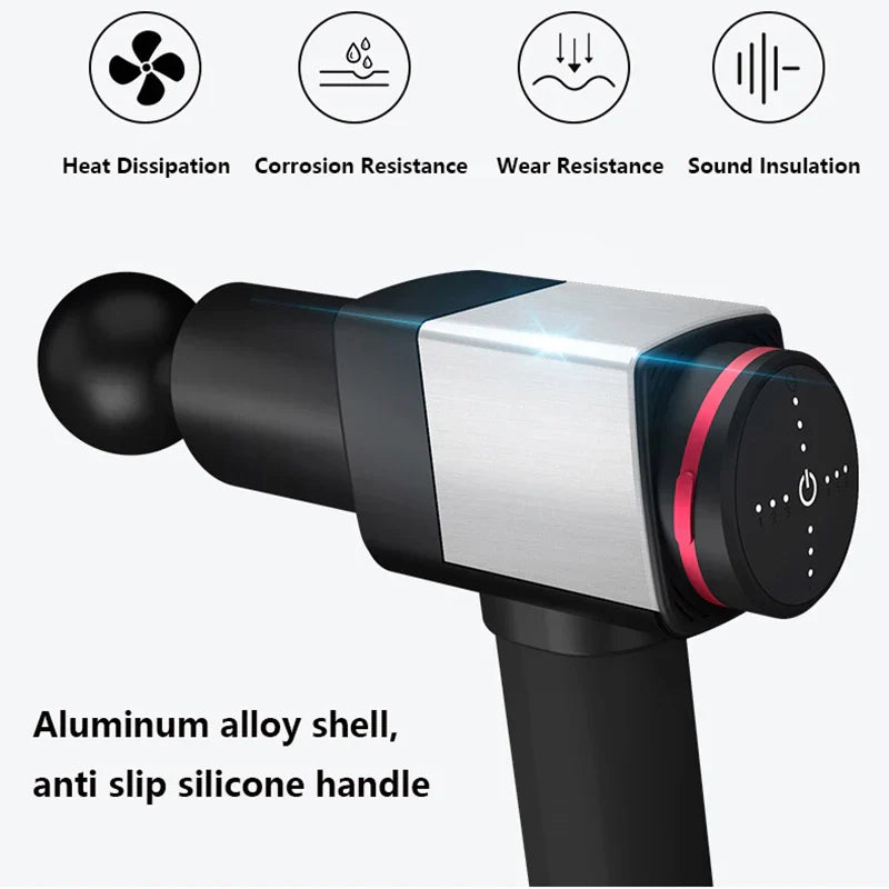 Professional Muscle Massager 220W Brushless Motor for Home or Gym Use Red