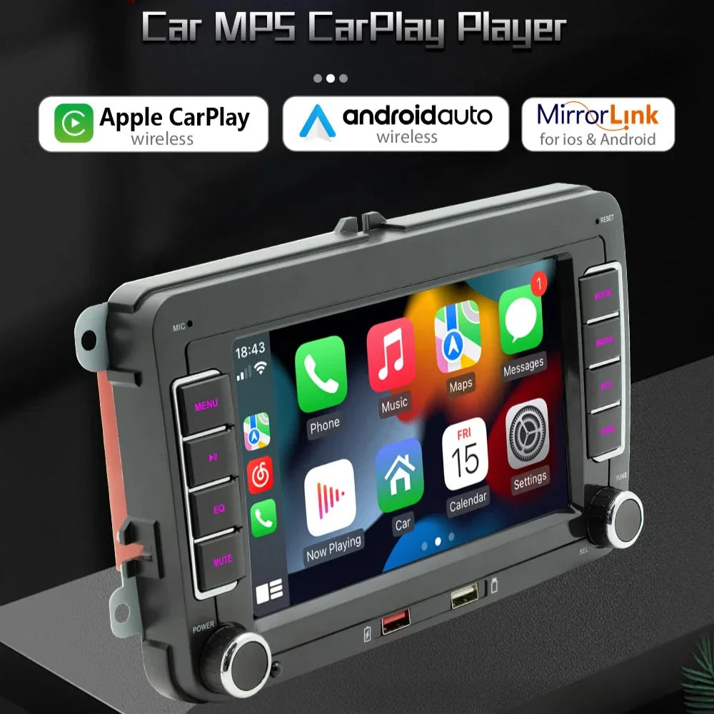 7" HD Car Media Player with Bluetooth & Steering Wheel Control