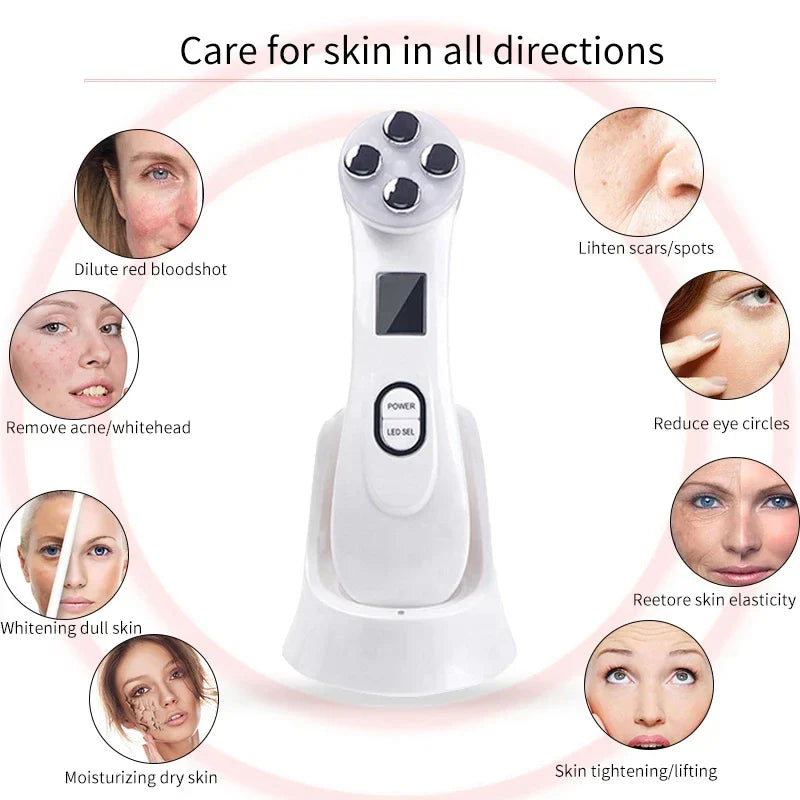 Rechargeable EMS Skin Rejuvenation Device – White with Box