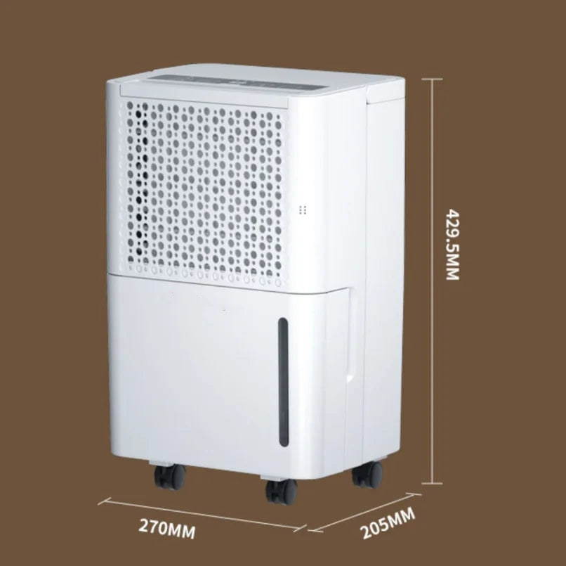 Portable Dehumidifier 12L/Day with Silent Compressor for Home Use