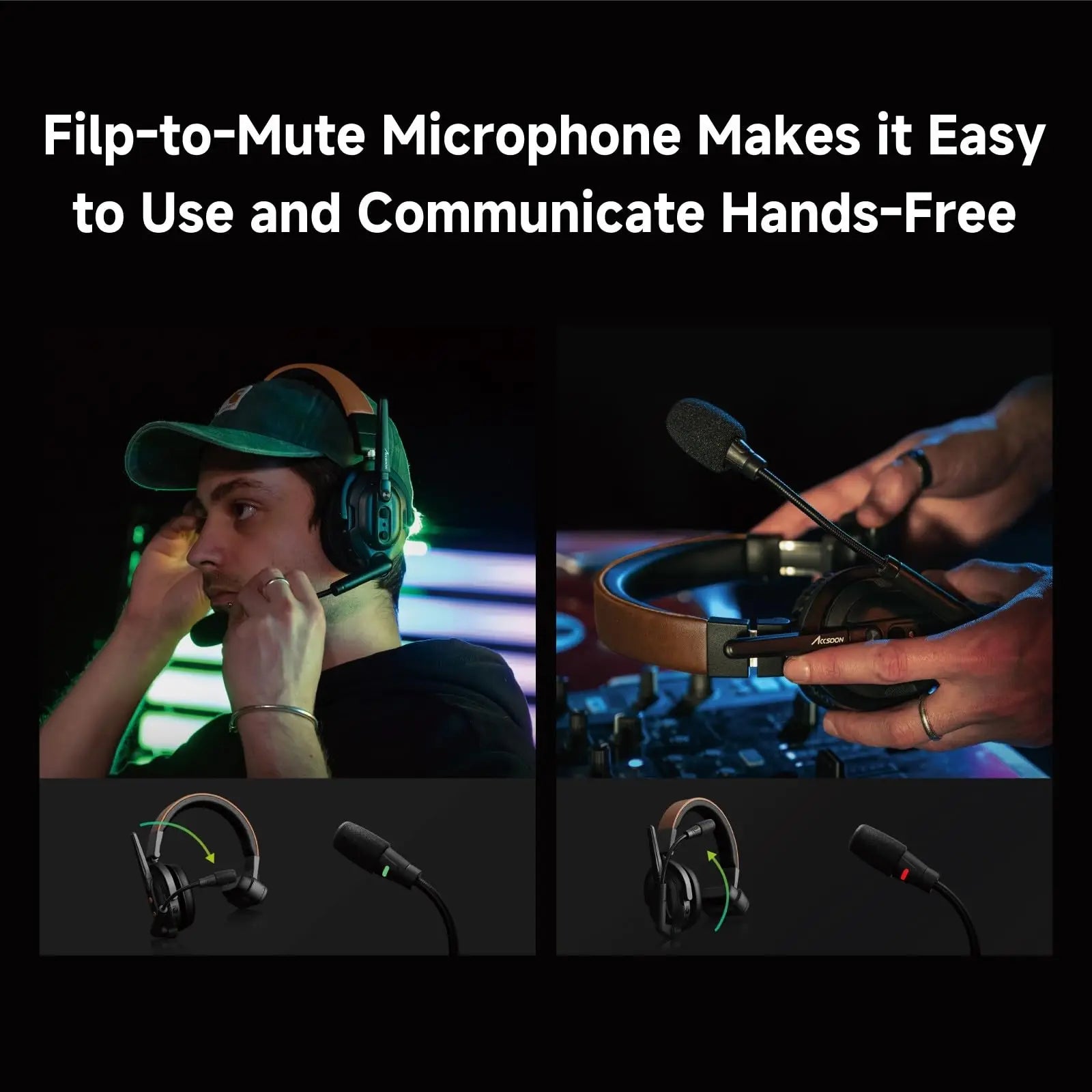 2.4GHz Long-Range Wireless Crew Intercom Headset System