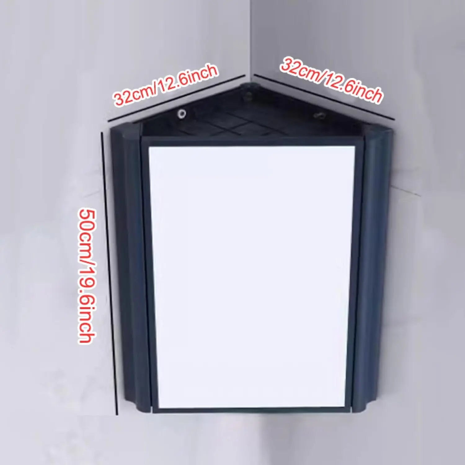 Triangular Bathroom Mirror Cabinet – Space-Saving Wall Mounted Storage, Waterproof Design