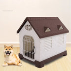 Portable Outdoor Dog House All-Season Washable Kennel for Small Pets