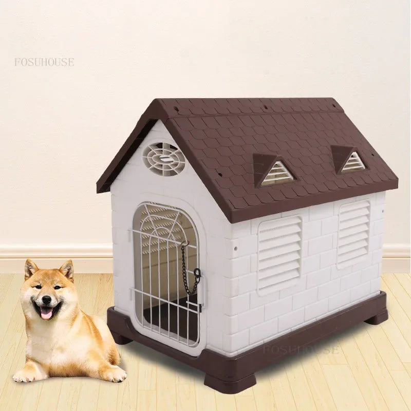 Portable Outdoor Dog House All-Season Washable Kennel for Small Pets