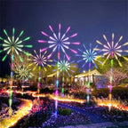 2.5M LED Starburst Firework Garland Smart RGB Lights with 18 Modes for Indoor/Outdoor Use