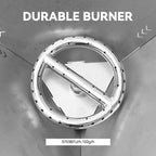 Foldable Stainless Steel Gas Fire Pit Outdoor Heating, Portable & Windproof