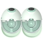 Silent Wearable Breast Pump with Smart Heating & UV Function - MY381B 2PCS Green