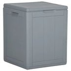 Portable 90L Outdoor Storage Chest – Rattan-Look Polypropylene, Grey Finish