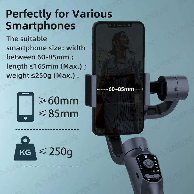 3-Axis Stabilizer for iPhone & Android with Object Tracking