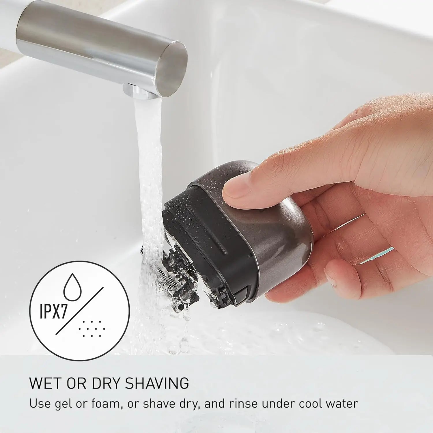 Wireless Travel Shaver with Stainless Steel Blades, Wet & Dry Shaving