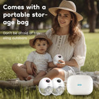 Rechargeable Sky Blue Breast Pump – 2PCS, Leak-Proof & Quiet