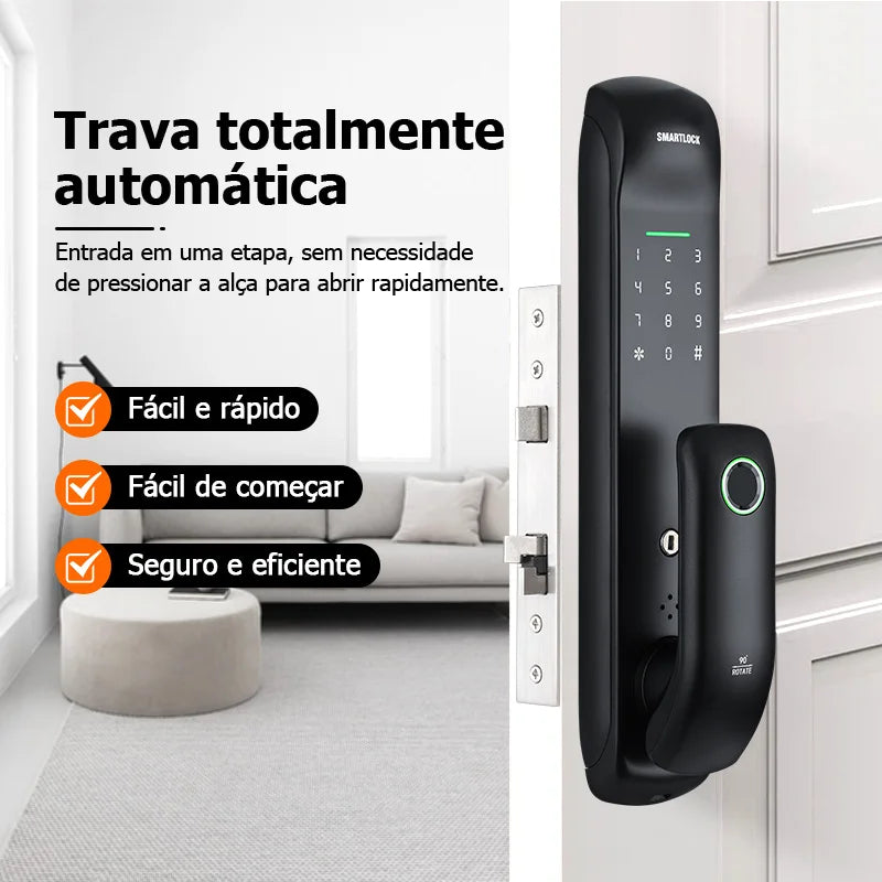 Electronic Smart Door Lock with Fingerprint, Card, Password & App Control