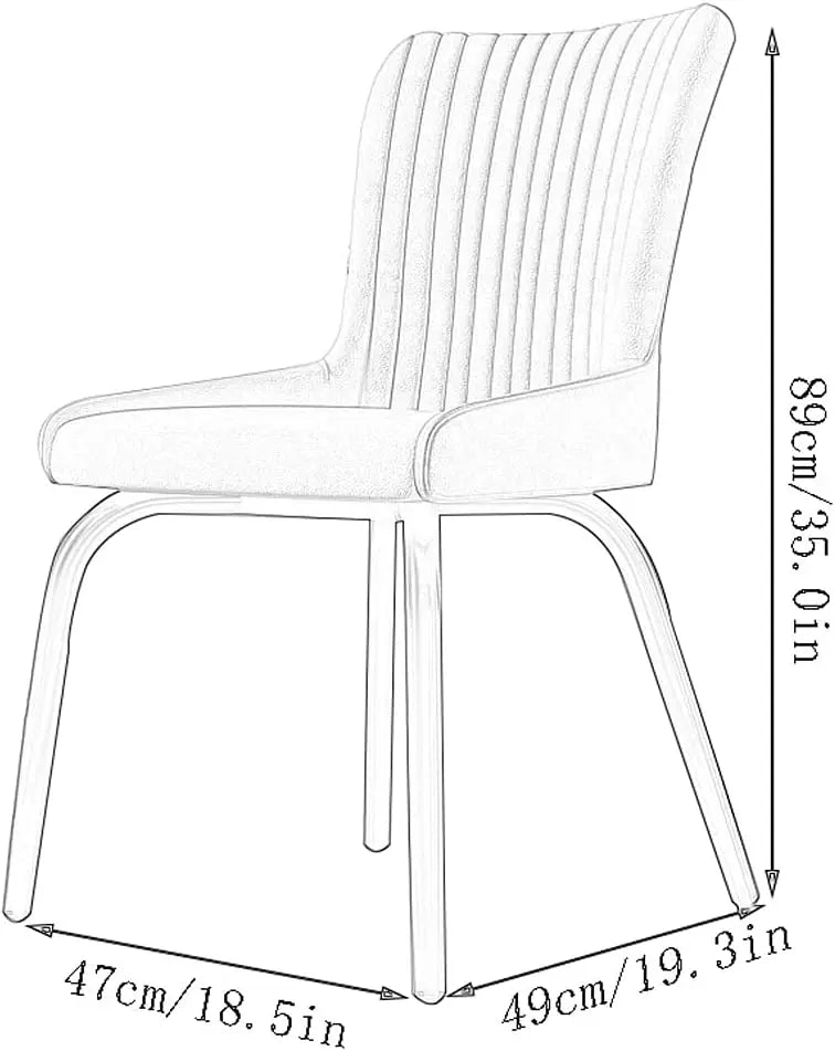 Modern Upholstered Dining Chair with Metal Legs – Home, Café & Office Seating