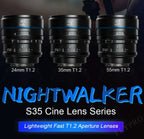 16mm T1.2 Black Cine Lens for Full Frame Cameras