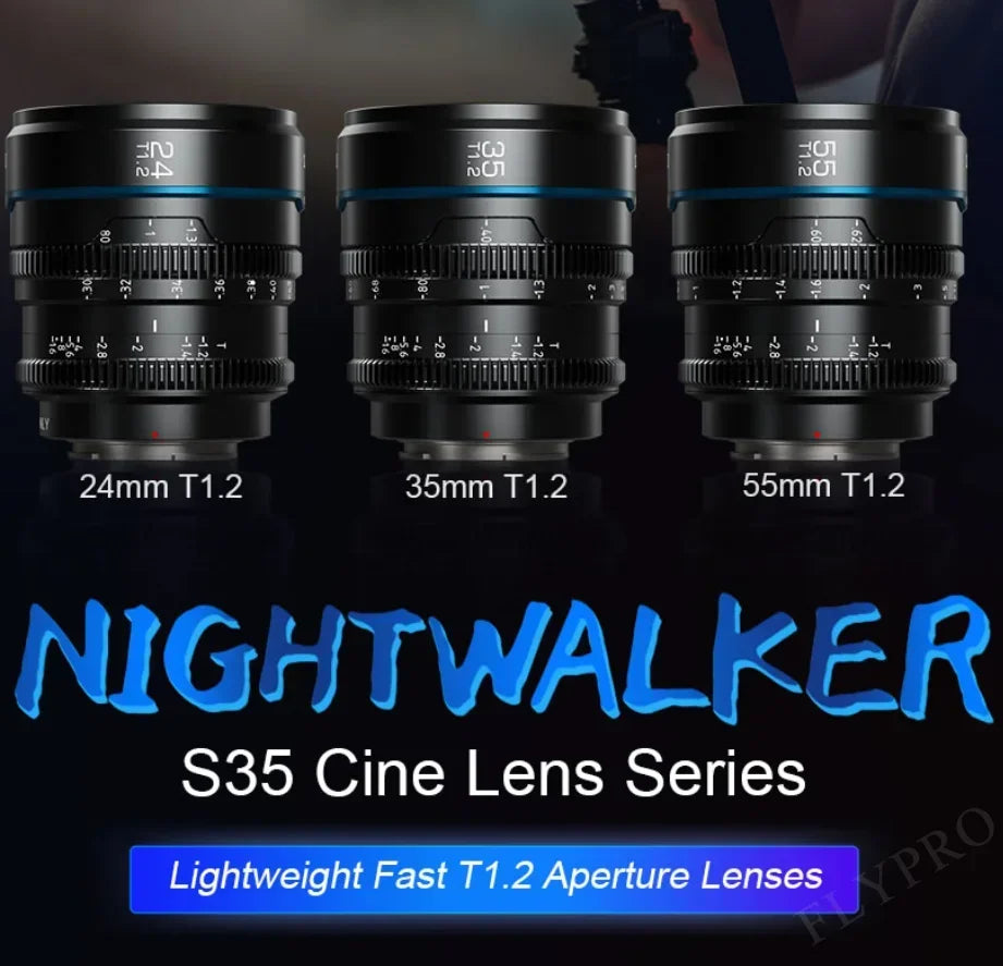 16mm T1.2 Black Cine Lens for Full Frame Cameras