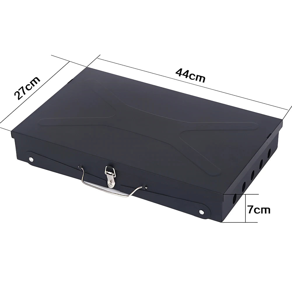 Portable Folding Charcoal BBQ Grill with Smoker for Camping