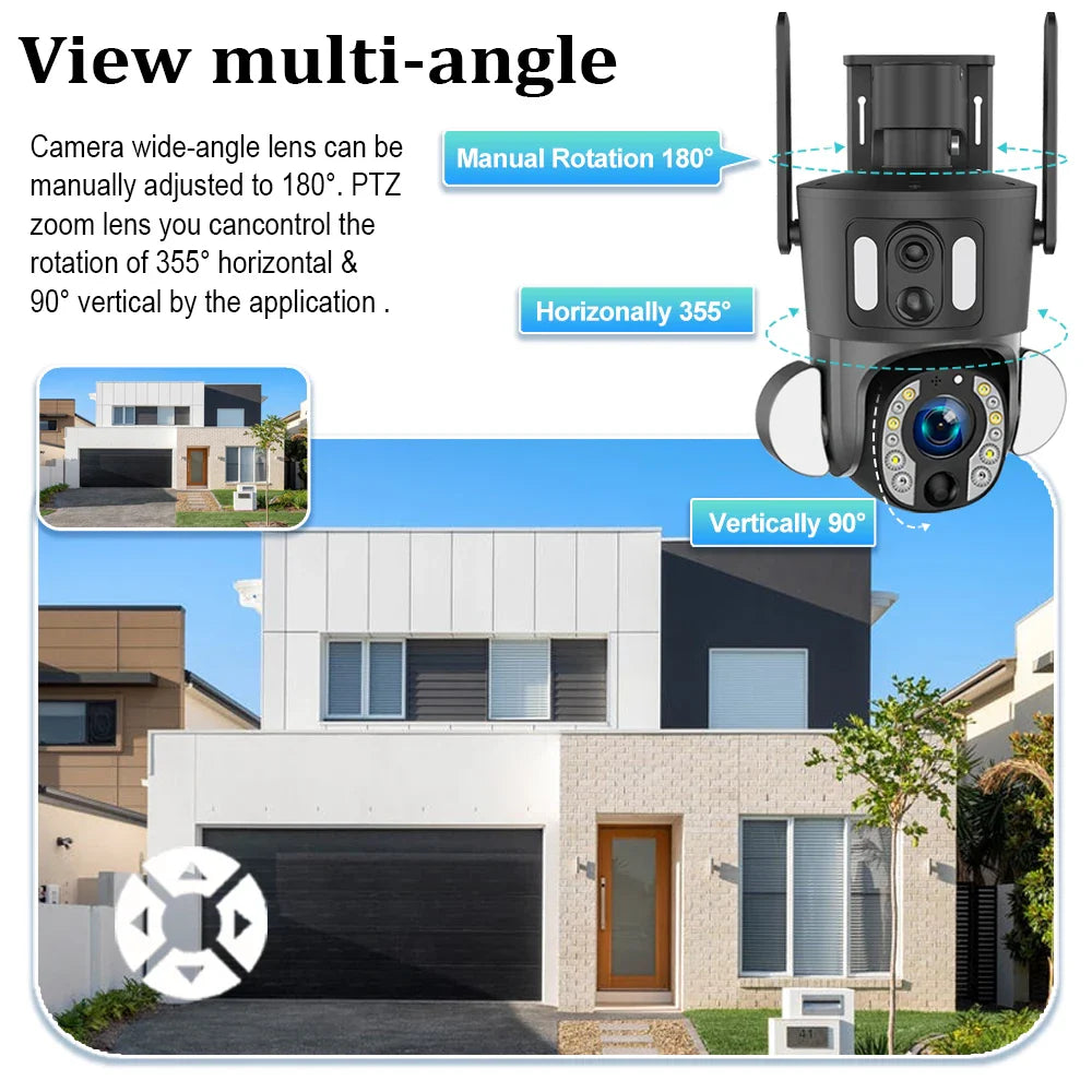 Outdoor Smart Camera with Dual Lens and Auto Tracking