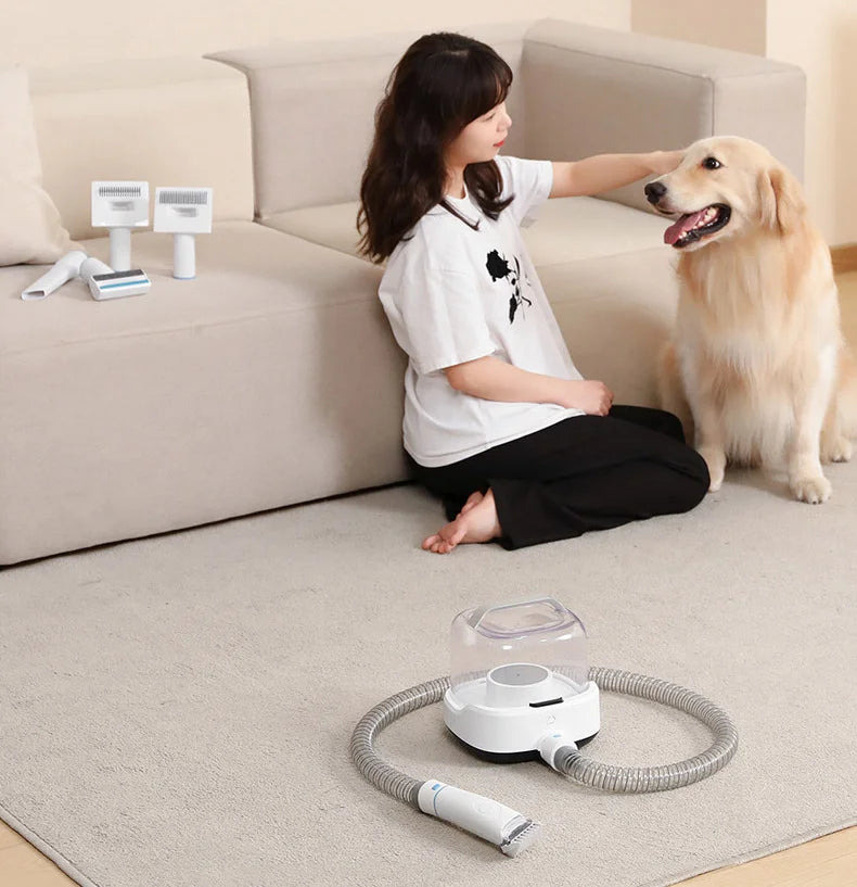 Smart Pet Grooming Vacuum Kit White, Low Noise