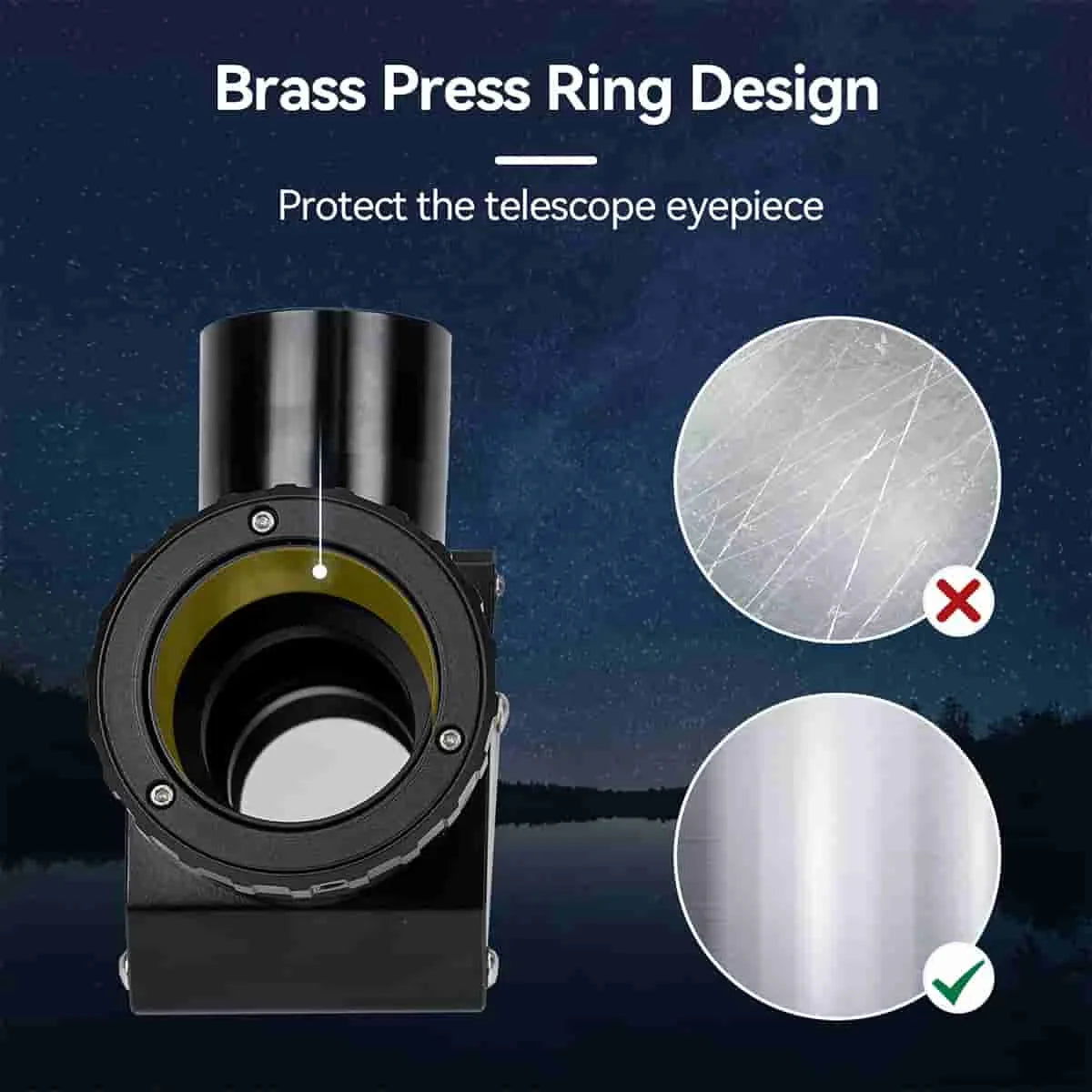 2-inch Lightweight Carbon Fiber Telescope Diagonal Mirror