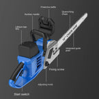 16-Inch Cordless Electric Chainsaw with Brushless Motor – High-Power for Garden & Tree Cutting
