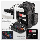 Black Tactical Backpack Waterproof 40L for Hiking & Travel