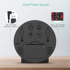 4" LED Table Clock with Snooze, USB/AAA Power, Dual Alarm & Weekday Modes