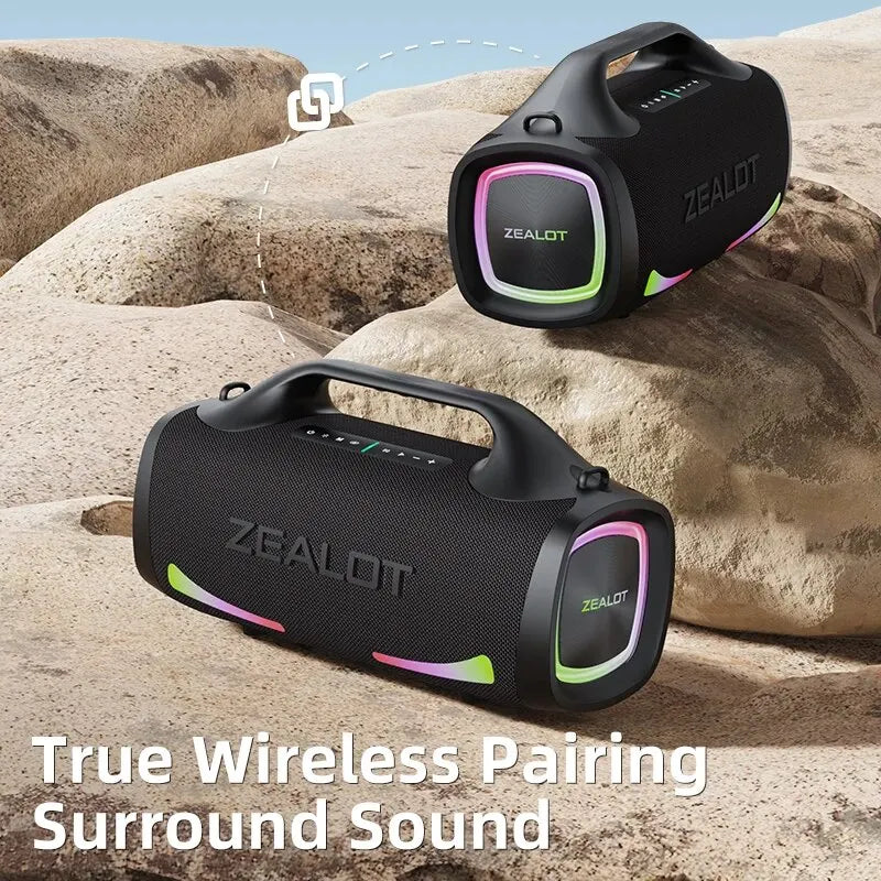 Wireless Outdoor Speaker with 100W Sound and Dual Pairing