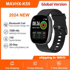 1.83" AMOLED Touchscreen Smartwatch with Heart Rate Monitor Black